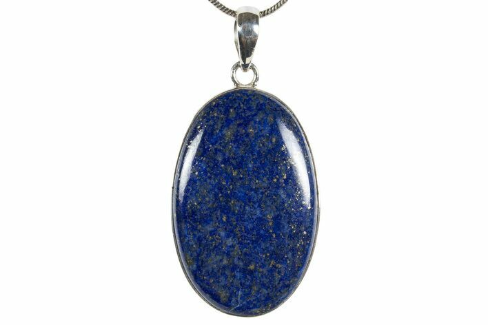 Polished Lapis Lazuli Pendant (Necklace) - Sterling Silver #345220